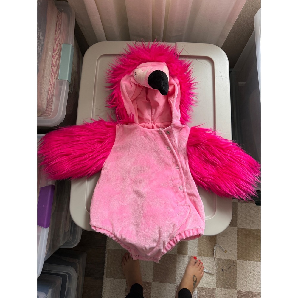 Pottery Barn Kids Baby Pink Flamingo Halloween Costume 6-12 Months